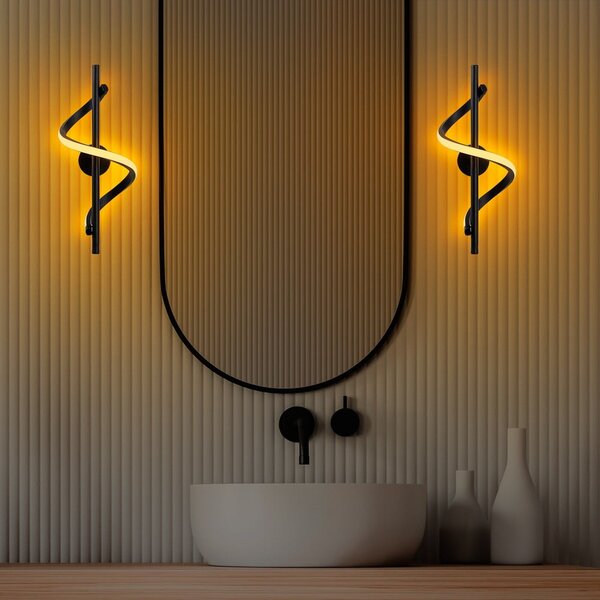 Czarny kinkiet LED Likma – Opviq lights