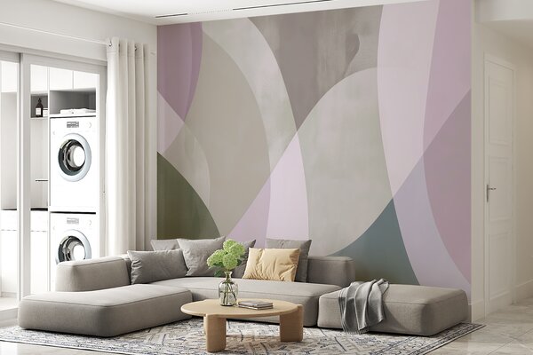 Fototapeta Kolorowy wzór z kółkami i liniami, Fototapety design, Popularne Fototapety, w01334v2 - Tapeko.pl
