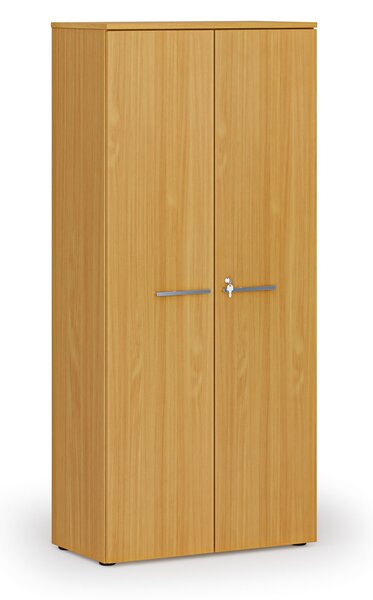 Szafa biurowa z drzwiami PRIMO WOOD, 800 x 420 x 1781 mm, buk