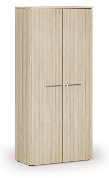 Szafa biurowa z drzwiami PRIMO WOOD, 800 x 420 x 1781 mm, dąb naturalny