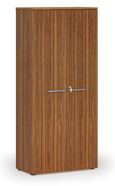 Szafa biurowa z drzwiami PRIMO WOOD, 800 x 420 x 1781 mm, orzech