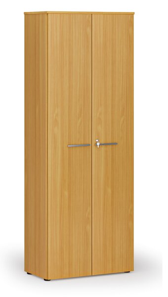 Szafa biurowa z drzwiami PRIMO WOOD, 800 x 420 x 2128 mm, buk