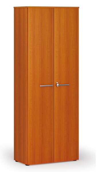 Szafa biurowa z drzwiami PRIMO WOOD, 800 x 420 x 2128 mm, wiśnia