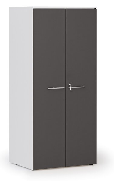 Szafa biurowa z drzwiami PRIMO WHITE, 1781 x 800 x 600 mm, biały/grafitowy
