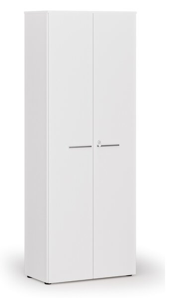 Szafa biurowa z drzwiami PRIMO WHITE, 800 x 420 x 2128 mm, biały