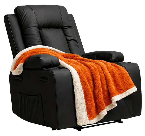Czarny obrotowy fotel masujący S1-T85