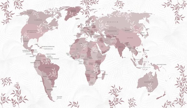 Fototapeta Mapa świata, Fototapety z mapami świata, Popularne Fototapety, w08211v3 - Tapeko.pl