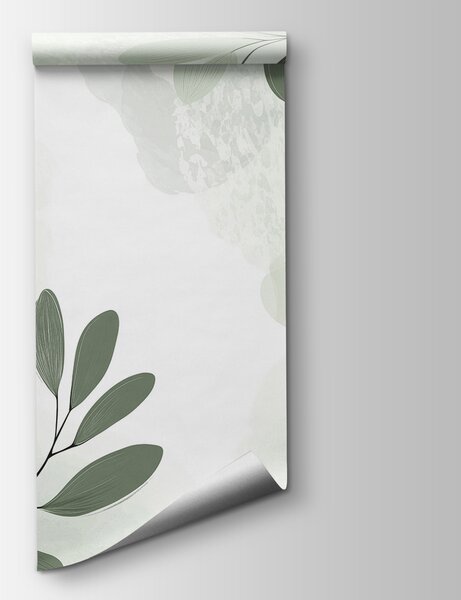Fototapeta Biało-zielony kwiatowy wzór, Fototapety Natura, Popularne Fototapety, w01451v2 - Tapeko.pl