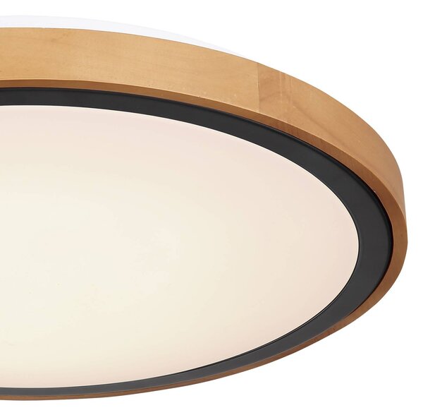 Globo Lampa sufitowa Bruno, jasne drewno, salon / jadalnia, drewno