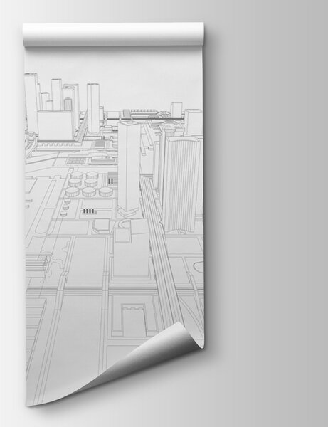 Fototapeta Rysunek miasta, Fototapety miasta na ścianie, Popularne Fototapety, w01026 - Tapeko.pl