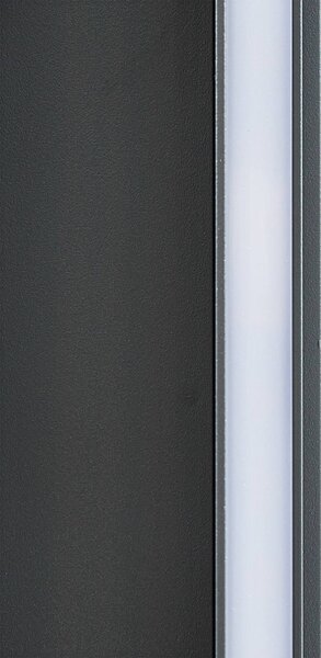 Kinkiet zewnętrzny LED Melira Lucande, czarny, aluminium, nowoczesny