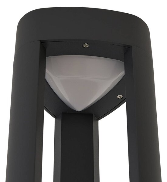 Lucande Lampa zewnętrzna LED Pirron, 230 cm, antracyt, IP65 Pirron, czarny, aluminium, nowoczesny
