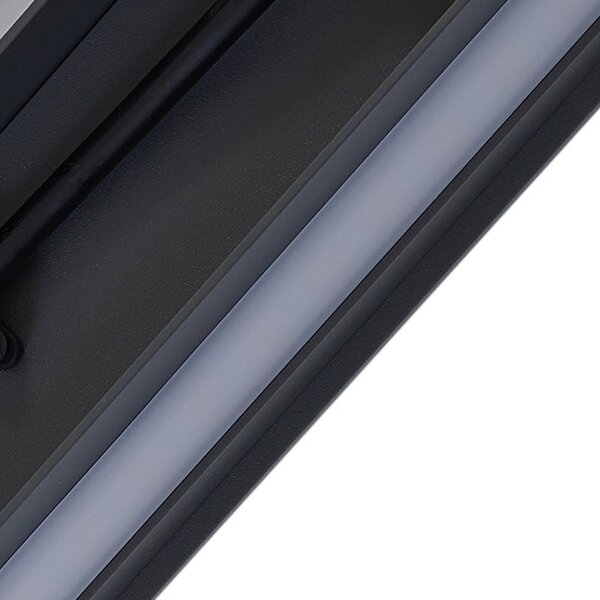 Kinkiet zewnętrzny LED Melira Lucande, czarny, aluminium, nowoczesny