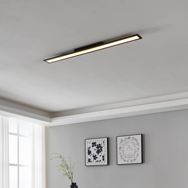 EGLO connect Inteligentna lampa sufitowa Salobrena-Z, możliwość ściemniania, czarny, salon / jadalnia, aluminium, nowoczesny