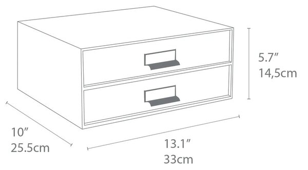 Beżowy organizer z 2 szufladkami Bigso Box of Sweden Birger