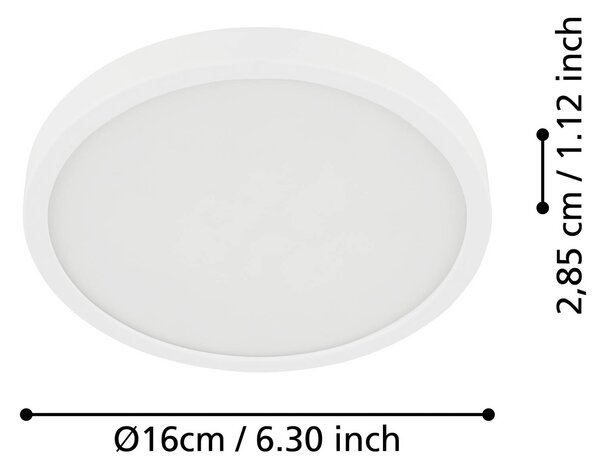 EGLO Lampa sufitowa Fueva 5, biały / opal, łazienka, metal