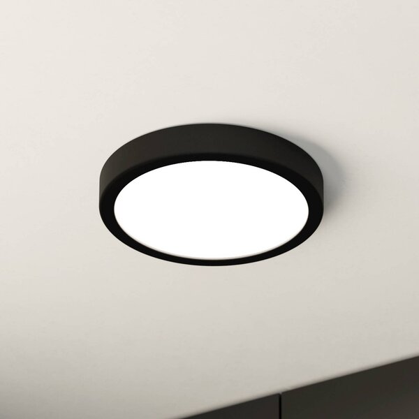 EGLO Lampa sufitowa LED Fueva 5 IP44 3000K czarna Ø21cm