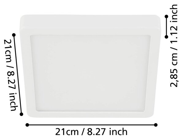 EGLO Lampa sufitowa LED Fueva 5 IP44 3000K czarna Ø21cm