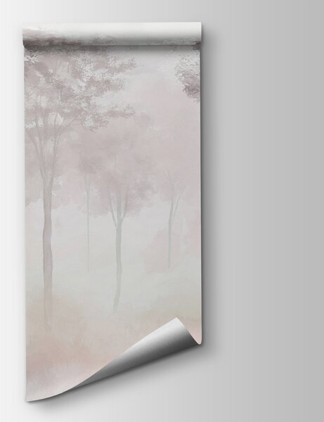 Fototapeta Grupa drzew w mglistym lesie, Fototapety Natura, Popularne Fototapety, w01599v3 - Tapeko.pl