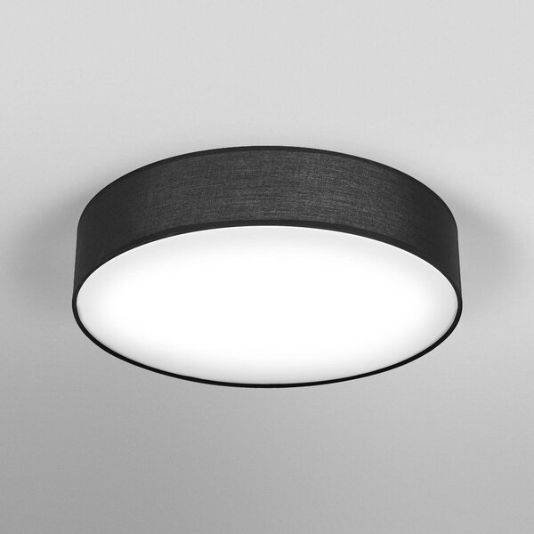 LEDVANCE Lampa sufitowa Orbis Paris, możliwość ściemniania, czarny, salon / jadalnia, tkanina / materiał / jedwab