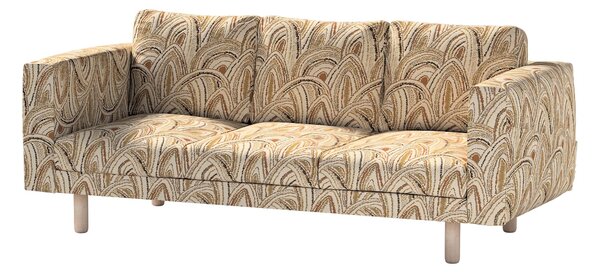 Pokrowiec na sofę Norsborg 3-osobową kolor beżowy tkanina strukturalna, wzorzysta