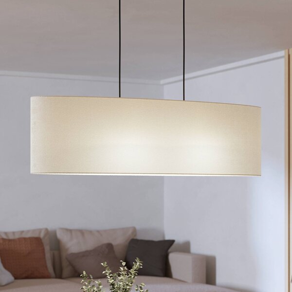 EGLO Lampa wisząca Febres, możliwość ściemniania, biały / opal, salon / jadalnia, tkanina / materiał / jedwab, nowoczesny