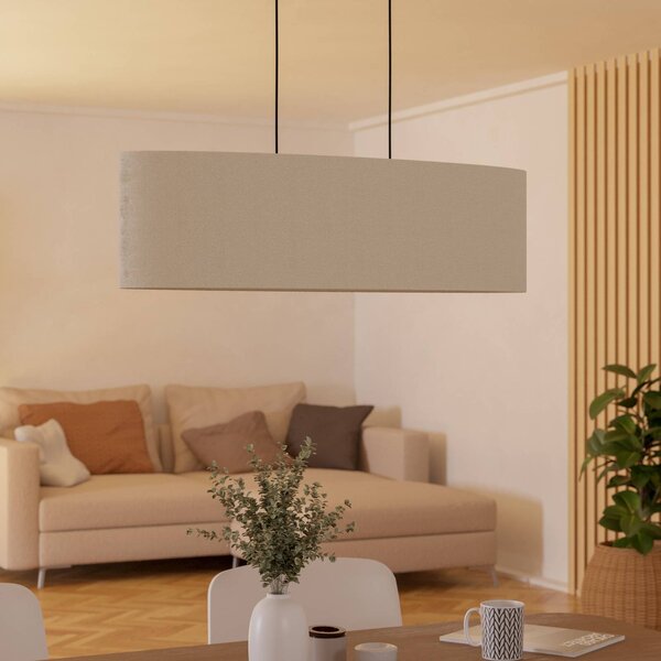 EGLO Lampa wisząca Febres, możliwość ściemniania, biały / opal, salon / jadalnia, tkanina / materiał / jedwab, nowoczesny