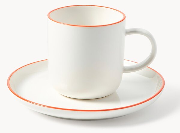 Filiżanka z porcelany ze spodkiem Facile, 2 elem