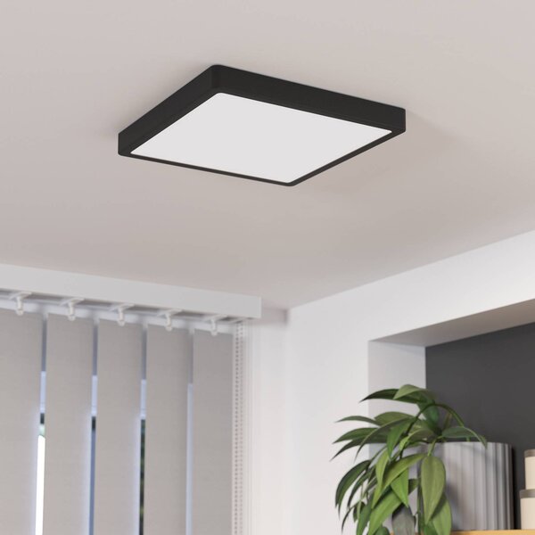 EGLO Lampa sufitowa LED Fueva 5, czarny, łazienka, metal, nowoczesny