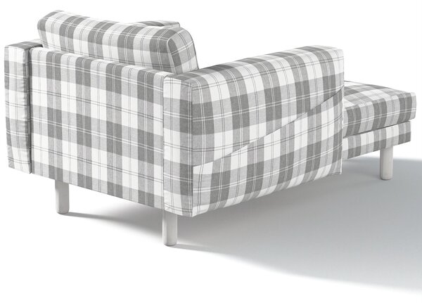 Pokrowiec na szezlong Norsborg z podłokietnikami kolor szary tkanina strukturalna, wzorzysta