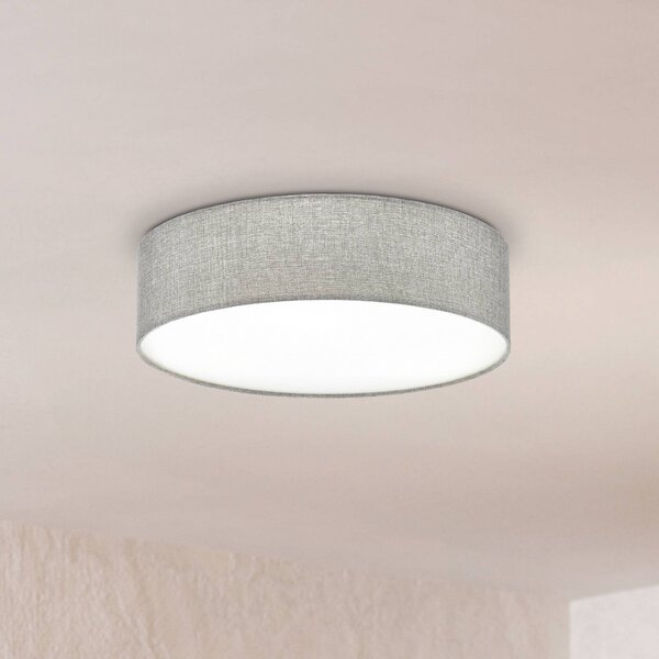 EGLO Lampa sufitowa Pasteri, możliwość ściemniania, aluminiowy / szary / cynkowy, salon / jadalnia, tkanina / materiał / jedwab, nowoczesny