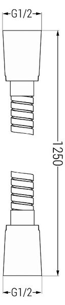 Mexen wąż prysznicowy 125 cm, złoty - 79435-50