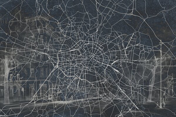 Fototapeta Mapa miasta, Fototapety z mapami świata, Popularne Fototapety, w01696v1 - Tapeko.pl