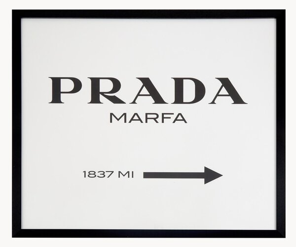 Oprawiony druk cyfrowy Prada Marfa