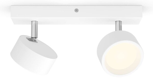 Philips Bracia reflektor sufitowy LED 2-punktowy, biały, biały / opal, salon / jadalnia, aluminium, nowoczesny