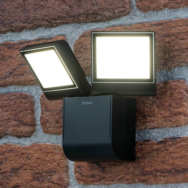 Theben Kinkiet zewnętrzny LED theLeda S17-100L, czarny, tworzywo sztuczne