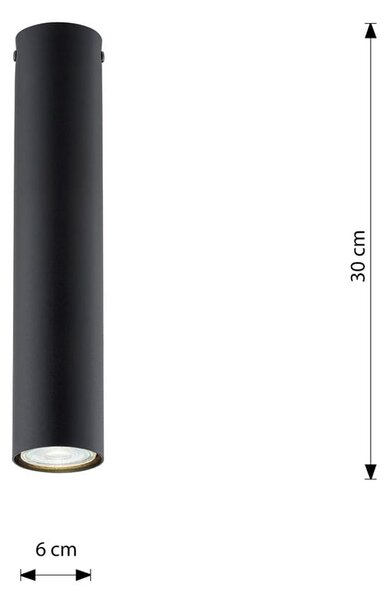 Tuba spot sufitowy TECNO 1M BLACK oprawa oświetleniowa