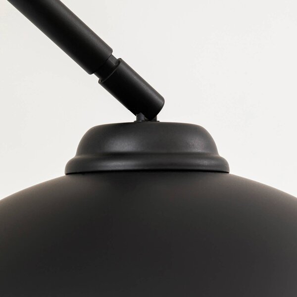 KARE Lounge Small Deal Eco lampa łukowa, czarna, czarny, salon / jadalnia, metal, design