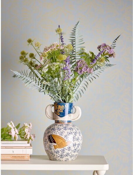 Kamionkowy ręcznie malowany wazon (wysokość 23,5 cm) Hezha – Bloomingville