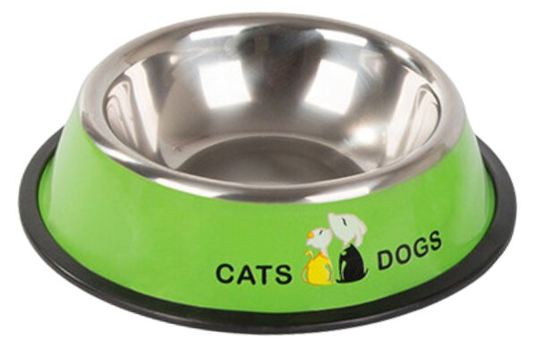 Zielona metalowa miska dla psa/kota FIDO