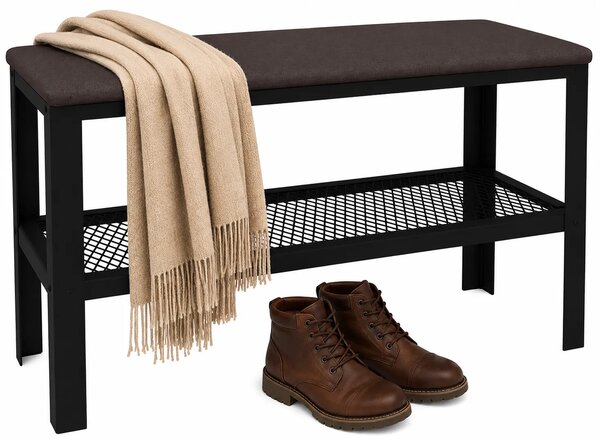 Siedzisko do przedpokoju w stylu loft czarny + wenge Z1-S42