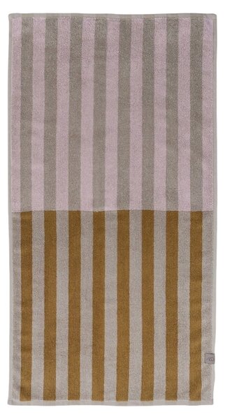 Brązowo-beżowy ręcznik z bawełny organicznej 50x90 cm Disorder – Mette Ditmer Denmark