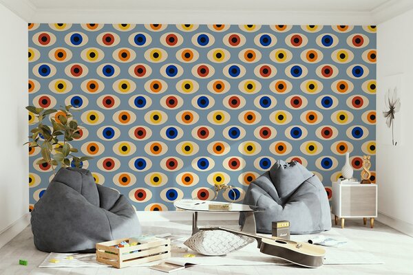 Fototapeta Wzór kolorowych oczu, Fototapety Geometryczne, Popularne Fototapety, u51618v3 - Tapeko.pl