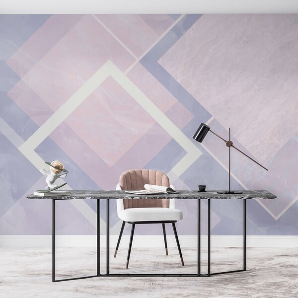Fototapeta Abstrakcyjna pastelowa kompozycja geometryczna, Fototapety 3d z figurami, Popularne Fototapety, w02062 - Tapeko.pl