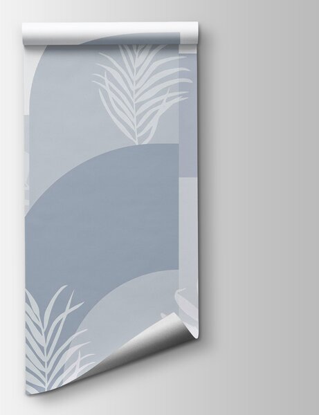 Fototapeta Białe liście na niebieskim tle, Fototapety Natura, Popularne Fototapety, w02101v3 - Tapeko.pl