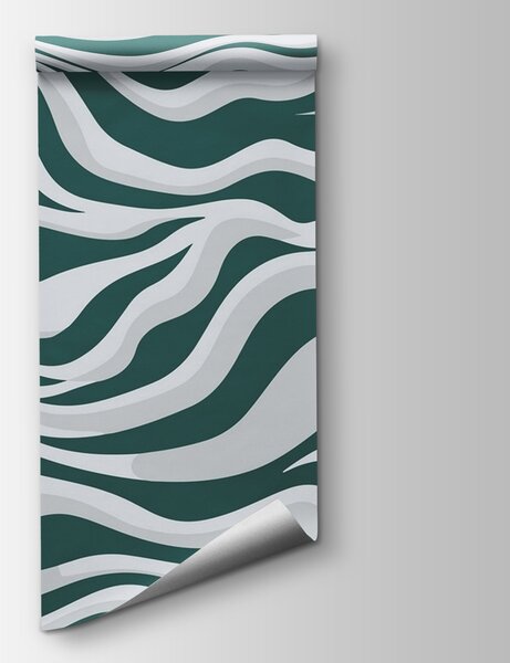 Fototapeta Zielono-biały wzór w paski, Popularne Fototapety, Popularne Fototapety, w02109v2 - Tapeko.pl