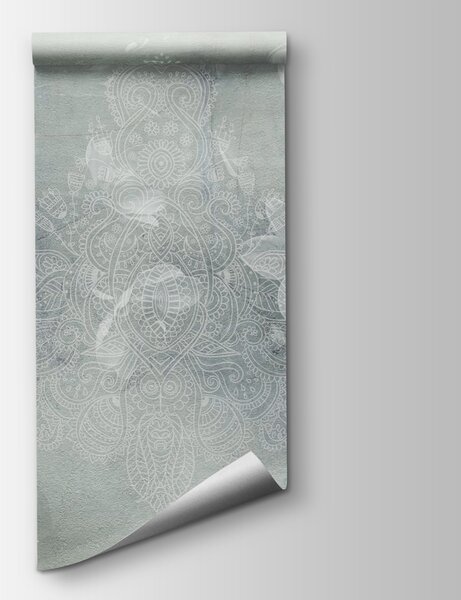 Fototapeta Białe kwiaty na szarym tle, Fototapety akwarelowa na ścianie, Popularne Fototapety, w08405 - Tapeko.pl