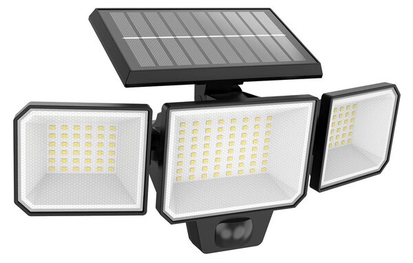 Philips Kinkiet LED Nysil, 3-punktowa, z czujnikiem Nysil, czarny, tworzywo sztuczne, nowoczesny