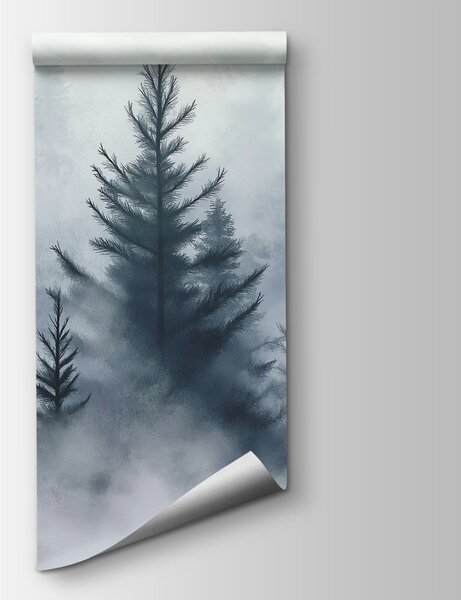 Fototapeta Grupa drzew we mgle, Fototapety Natura, Popularne Fototapety, w02152 - Tapeko.pl
