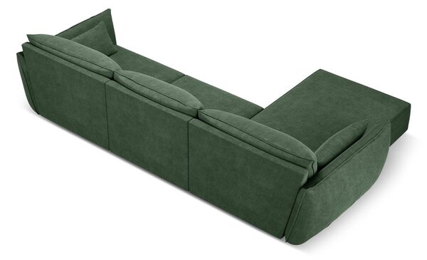Ciemnozielony narożnik (lewostronny) Vanda – Mazzini Sofas